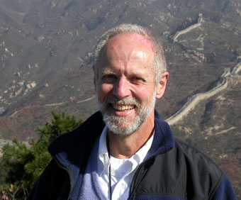 John Boyer with Great Wall of China in background